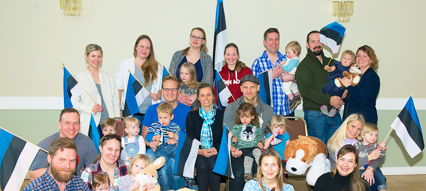 Children and partents at Toronto Estonian House